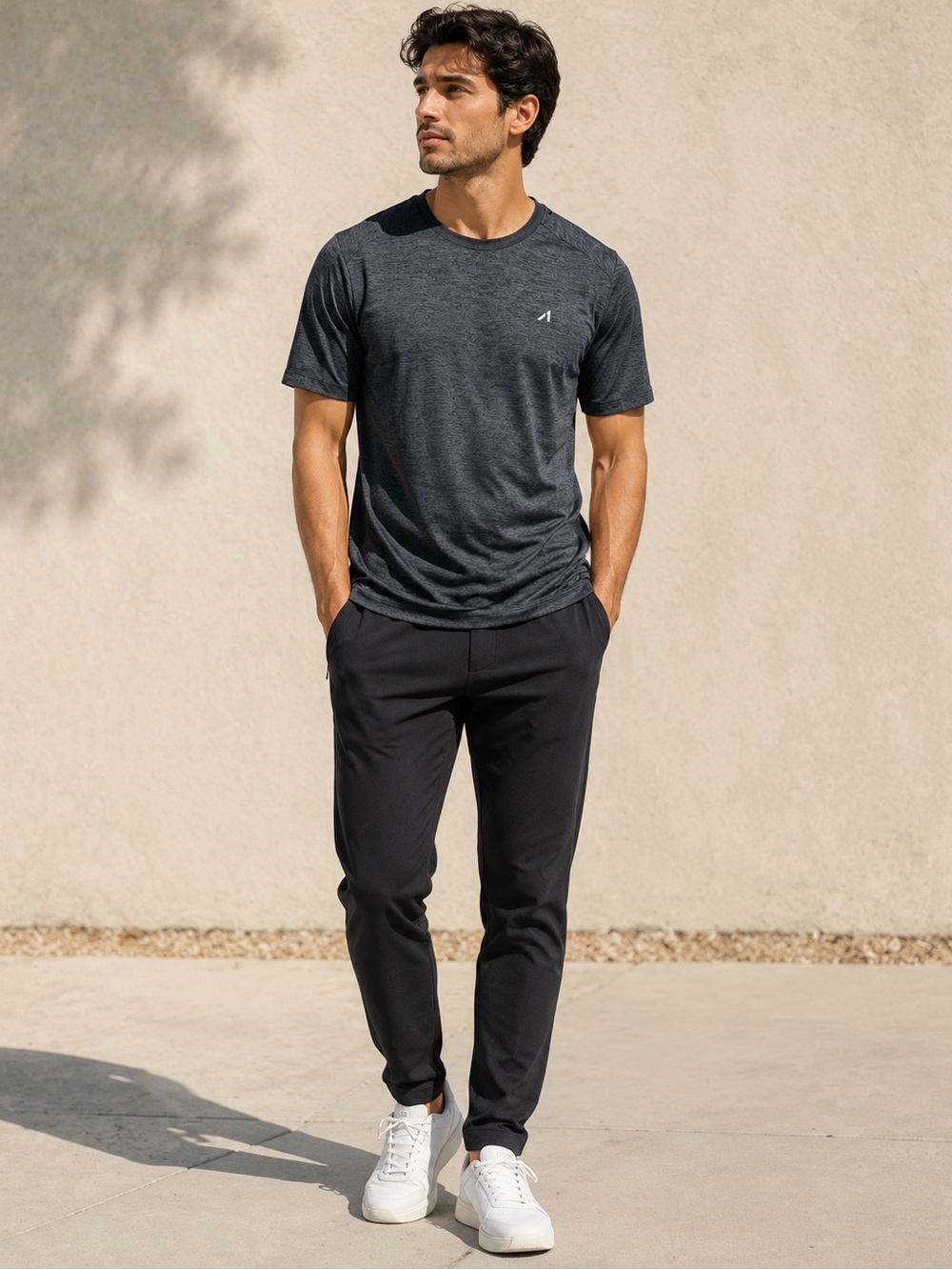 Alive Athletic Ombre Performance Shirt - Gray/Black
